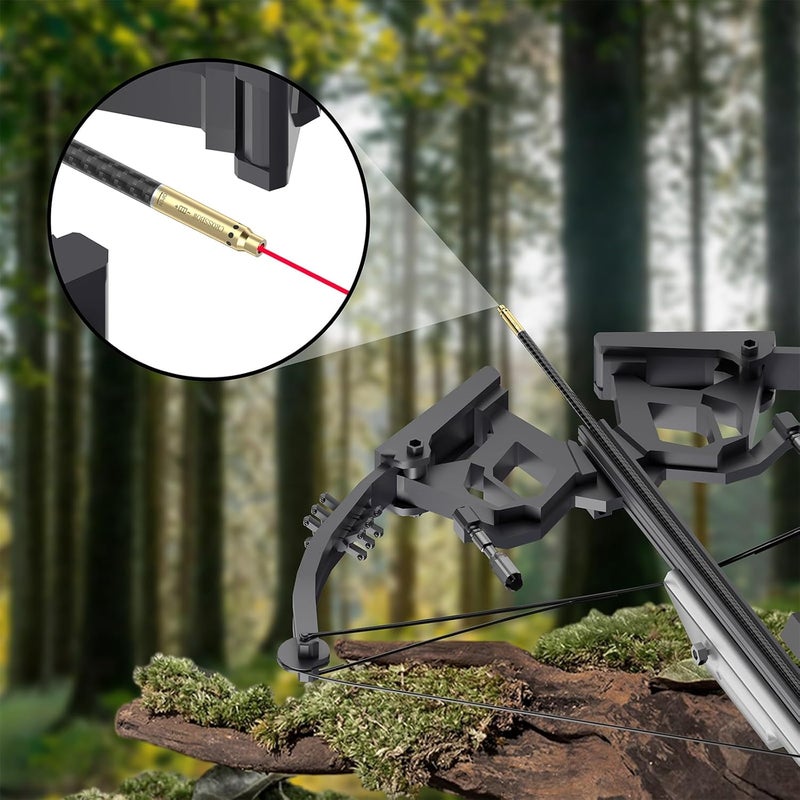 Tipfun Bore Sight with Red Laser Crossbow Archery Bow Arrow Red Dot Boresighter Tactical Arrow Thread-On Crossbow with Batteries - Image 4